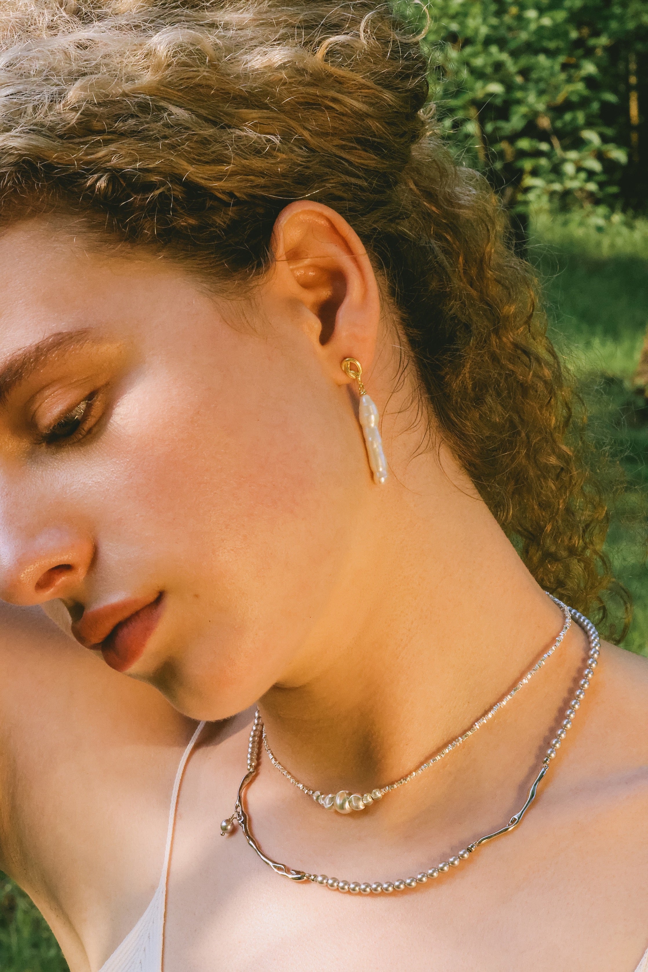 Natural Baroque Pearl Drop Earrings