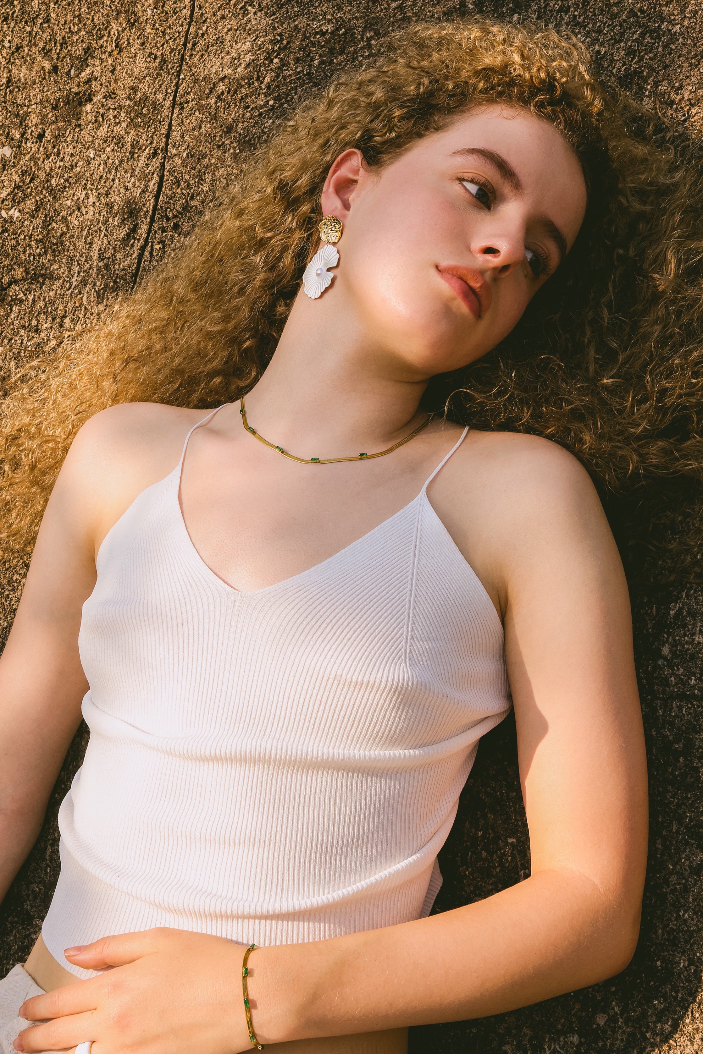 Harmony with Nature Egyptian Flared Gold Necklace and Bracelet Set